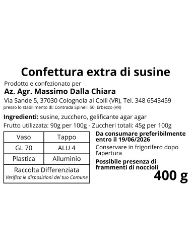 Confettura Susine 100% naturale