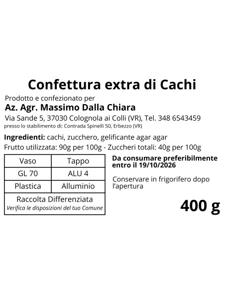 Confettura di Cachi 100% naturale