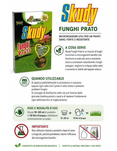 Skudy Funghi Prato – Microrganismi benefici per il tappeto erboso